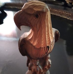 Wooden carved eagle statue